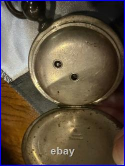 1881 Lancaster Watch Co. Pocket Watch Blauer Coin Silver Case Iowa Dial