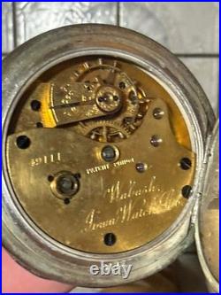 1881 Lancaster Watch Co. Pocket Watch Blauer Coin Silver Case Iowa Dial