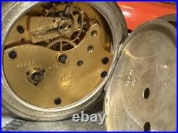 1881 Lancaster Watch Co. Pocket Watch Blauer Coin Silver Case Iowa Dial