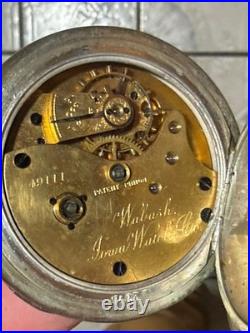 1881 Lancaster Watch Co. Pocket Watch Blauer Coin Silver Case Iowa Dial