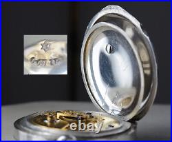 1882 Elgin National Transitional HC 5oz Coin Silver POCKET WATCH Runs SERVICED