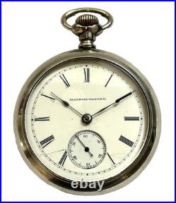 1882 Illinois Pocket Watch 18s Silveroid Case Running