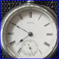 1882 Waltham PS Bartlett Model 1877 18s 11j Pocket Watch Silver Case Runs
