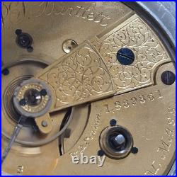 1882 Waltham PS Bartlett Model 1877 18s 11j Pocket Watch Silver Case Runs