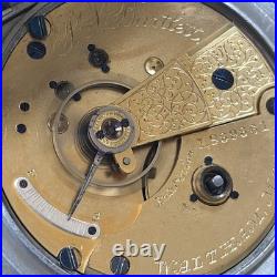 1882 Waltham PS Bartlett Model 1877 18s 11j Pocket Watch Silver Case Runs