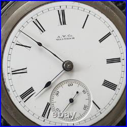 1882 Waltham PS Bartlett Model 1877 18s 11j Pocket Watch Silver Case Runs