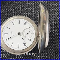 1882 Waltham PS Bartlett Model 1877 18s 11j Pocket Watch Silver Case Runs