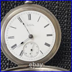 1882 Waltham PS Bartlett Model 1877 18s 11j Pocket Watch Silver Case Runs