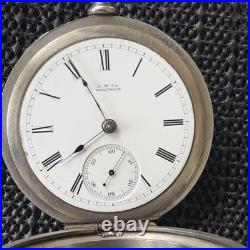 1882 Waltham PS Bartlett Model 1877 18s 11j Pocket Watch Silver Case Runs