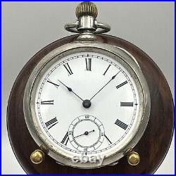 1883-84 18s WALTHAM GRADE STERLING MODEL 1879 7J Lever Set COIN SILVER CASE RUNS