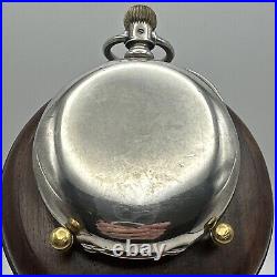 1883-84 18s WALTHAM GRADE STERLING MODEL 1879 7J Lever Set COIN SILVER CASE RUNS