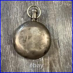 1883 Aurora Watch Co. 15 Jewels Coin Silver Case Pocket Watch