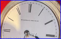 1883 ELGIN SIZE 18s POCKET WATCH KEY WIND&KEY SET 4 oz. COIN SILVER CASE RUNNING