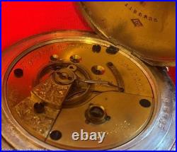 1883 ELGIN SIZE 18s POCKET WATCH KEY WIND&KEY SET 4 oz. COIN SILVER CASE RUNNING