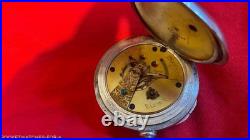 1883 ELGIN SIZE 18s POCKET WATCH KEY WIND&KEY SET 4 oz. COIN SILVER CASE RUNNING