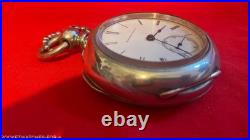 1883 ELGIN SIZE 18s POCKET WATCH KEY WIND&KEY SET 4 oz. COIN SILVER CASE RUNNING