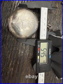 1883 Elgin 18s Pocket Watch Grade 7 Key-Wind Coin Silver Case RUNS
