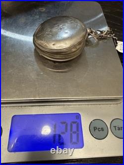1883 Elgin 18s Pocket Watch Grade 7 Key-Wind Coin Silver Case RUNS
