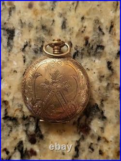 1883 New York Standard Watch Co. 7 Jewel Hunting Pocket Watch Gold Filled G-031