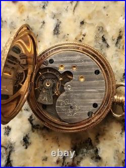 1883 New York Standard Watch Co. 7 Jewel Hunting Pocket Watch Gold Filled G-031