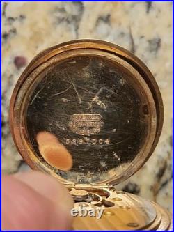 1883 New York Standard Watch Co. 7 Jewel Hunting Pocket Watch Gold Filled G-031