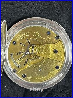 1883 Rockford Watch Co Pocket Watch in Siveroid Case 18S, 15J, M4, Gilt Mov