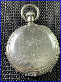 1884 Waltham Sterling Model 1879 18s 7 J Pocket Watch Coin Silver Case Runs