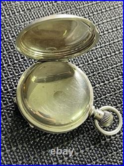 1884 Waltham Sterling Model 1879 18s 7 J Pocket Watch Coin Silver Case Runs