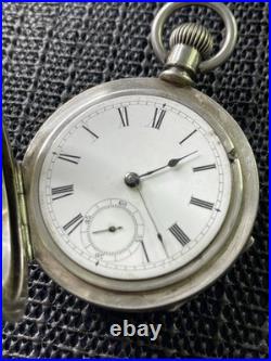 1884 Waltham Sterling Model 1879 18s 7 J Pocket Watch Coin Silver Case Runs