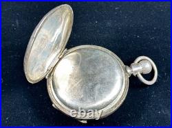 1885 Aurora 18s 15J Coin Case Pocket Watch Working 49400