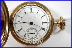 1885 Aurora 18s 15J Hunting Pocket Watch withCrescent 20 Years Case lot.re