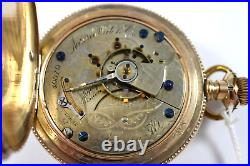 1885 Aurora 18s 15J Hunting Pocket Watch withCrescent 20 Years Case lot.re