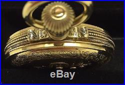1887 14K Tri-Color Gold Elgin Pocket Watch Hunter Case Diamonds AMAZING