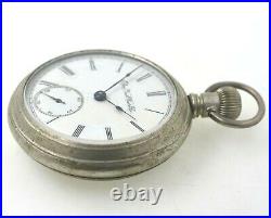 1887 Elgin 18 Size Pocket Watch Wheeler Model With Salesmans Sample Case