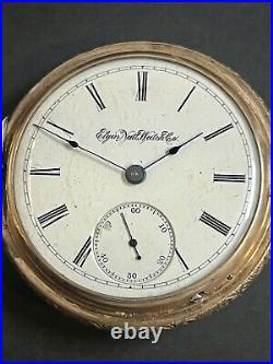 1887 Elgin Grade 82 18s 15j Pocket Watch GORGEOUS NEAR MINT HEAVY CASE