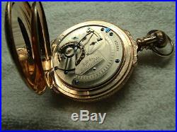 1887 SUPER CLEAN ROCKFORD 18S gold filled BOX HINGE HUNTER CASE pocket watch