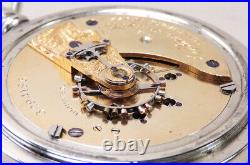 1887 Waltham AT&C 18 Size, 15 Jewels, 24 Hour Dial, Fancy Nickel Case, Restored