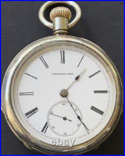 1888 Cheshire Grade 25 4j Pocket Watch Thiery Watch Case Hinged Runs