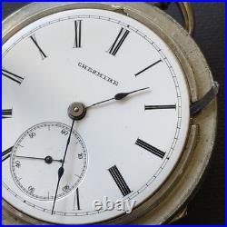 1888 Cheshire Grade 25 4j Pocket Watch Thiery Watch Case Hinged Runs