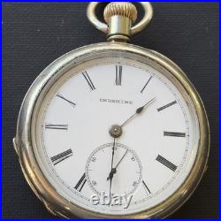 1888 Cheshire Grade 25 4j Pocket Watch Thiery Watch Case Hinged Runs