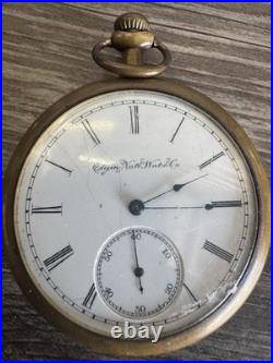 1888 ELGIN POCKET WATCH MOVEMENT GRADE 105 With Train Case