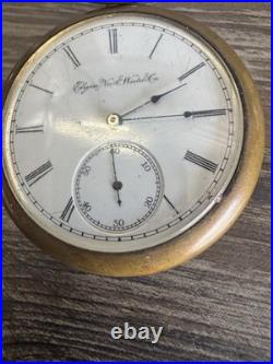 1888 ELGIN POCKET WATCH MOVEMENT GRADE 105 With Train Case