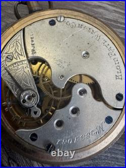1888 ELGIN POCKET WATCH MOVEMENT GRADE 105 With Train Case