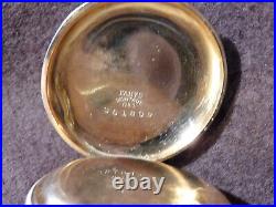 1888 HAMPDEN Hunter Case Pocket Watch With Gold Filled Chain Working Condition