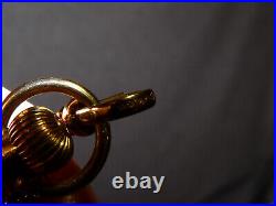 1888 HAMPDEN Hunter Case Pocket Watch With Gold Filled Chain Working Condition