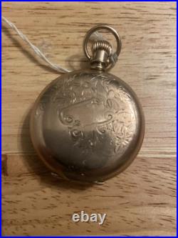 1888 Hampden Gold Filled Pocket Watch 6s. Deuber Case
