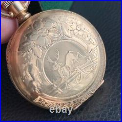1888 Illinois Grade 140 Stag Hunter Case 6S Pocket Watch Gold Filled