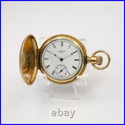 1888 Ladies Elgin Pocket Watch Hunter Case 11J 6s Grade 94 Roman Numerals USA
