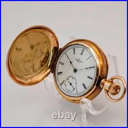 1888 Ladies Elgin Pocket Watch Hunter Case 11J 6s Grade 94 Roman Numerals USA