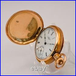 1888 Ladies Elgin Pocket Watch Hunter Case 11J 6s Grade 94 Roman Numerals USA